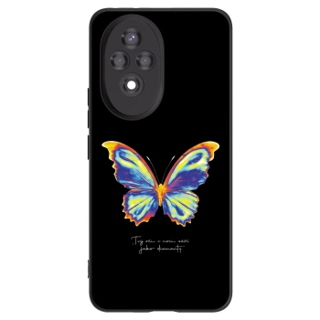 Picasee silikonowe czarne etui na Honor 200 Pro 5G - Diamanty Black