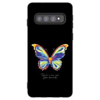 Picasee silikonowe czarne etui na Samsung Galaxy S10 G973 - Diamanty Black