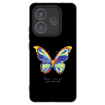 Picasee silikonowe czarne etui na Xiaomi Redmi Note 14 5G - Diamanty Black