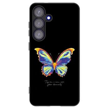 Picasee silikonowe czarne etui na Samsung Galaxy S25 5G - Diamanty Black
