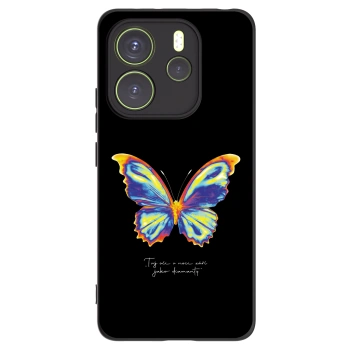Picasee silikonowe czarne etui na Xiaomi Redmi Note 14 4G - Diamanty Black