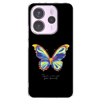Picasee silikonowe przeźroczyste etui na Xiaomi Redmi Note 14 4G - Diamanty Black