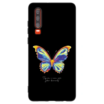 Picasee silikonowe czarne etui na Huawei P30 - Diamanty Black