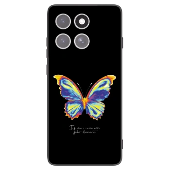 Picasee silikonowe czarne etui na Motorola Edge 60 Fusion - Diamanty Black