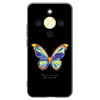 Picasee silikonowe czarne etui na Honor Magic8 Lite 5G - Diamanty Black