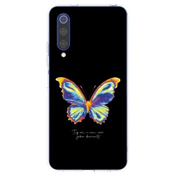 Picasee silikonowe przeźroczyste etui na Xiaomi Mi 9 SE - Diamanty Black