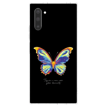 Picasee silikonowe przeźroczyste etui na Samsung Galaxy Note 10 N970F - Diamanty Black