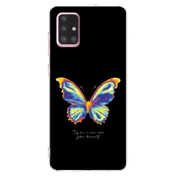 Picasee silikonowe przeźroczyste etui na Samsung Galaxy A71 A715F - Diamanty Black
