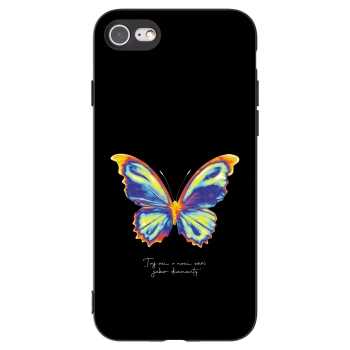 Picasee silikonowe czarne etui na Apple iPhone SE 2020 - Diamanty Black