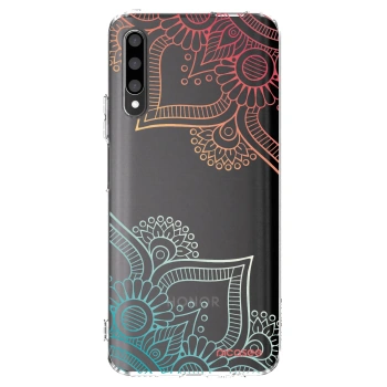 Picasee silikonowe przeźroczyste etui na Honor 9X Pro - Flowers pattern