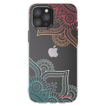 Picasee silikonowe przeźroczyste etui na Apple iPhone 12 Pro Max - Flowers pattern