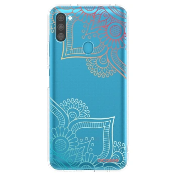 Picasee silikonowe przeźroczyste etui na Samsung Galaxy M11 - Flowers pattern