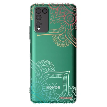 Picasee silikonowe przeźroczyste etui na Honor 10X Lite - Flowers pattern