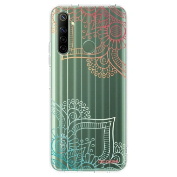 Picasee silikonowe przeźroczyste etui na Realme 6i - Flowers pattern