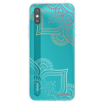 Picasee silikonowe przeźroczyste etui na Xiaomi Redmi 9AT - Flowers pattern