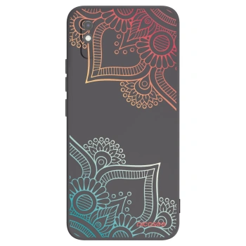 Picasee silikonowe czarne etui na Xiaomi Redmi 9AT - Flowers pattern