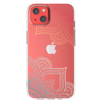 Picasee silikonowe przeźroczyste etui na Apple iPhone 13 - Flowers pattern