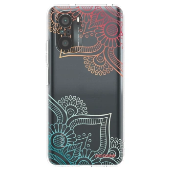 Picasee silikonowe przeźroczyste etui na Xiaomi Poco F3 - Flowers pattern
