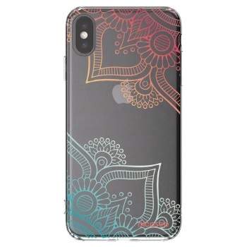 Picasee silikonowe przeźroczyste etui na Apple iPhone XS Max - Flowers pattern