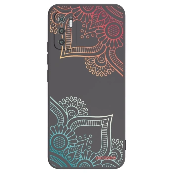 Picasee silikonowe czarne etui na Xiaomi Poco M3 Pro 5G - Flowers pattern