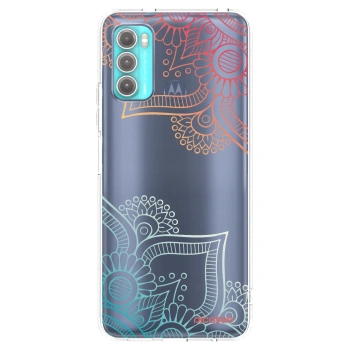 Picasee silikonowe przeźroczyste etui na Motorola Moto G60 - Flowers pattern