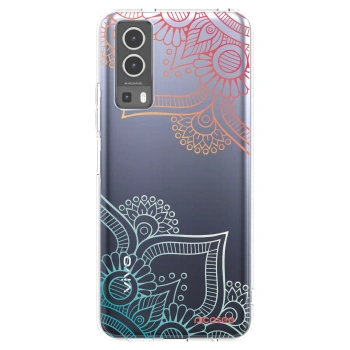 Picasee silikonowe przeźroczyste etui na Vivo Y72 5G - Flowers pattern