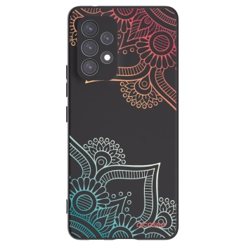 Picasee silikonowe czarne etui na Samsung Galaxy A53 5G A536 - Flowers pattern