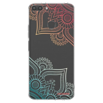 Picasee silikonowe przeźroczyste etui na Huawei P Smart - Flowers pattern