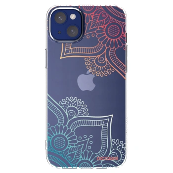 Picasee silikonowe przeźroczyste etui na Apple iPhone 14 Plus - Flowers pattern