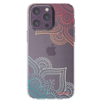 Picasee silikonowe przeźroczyste etui na Apple iPhone 14 Pro Max - Flowers pattern