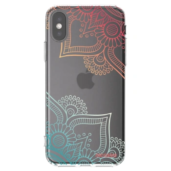 Picasee silikonowe przeźroczyste etui na Apple iPhone X/XS - Flowers pattern