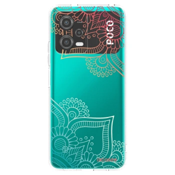 Picasee silikonowe przeźroczyste etui na Xiaomi Poco X5 - Flowers pattern