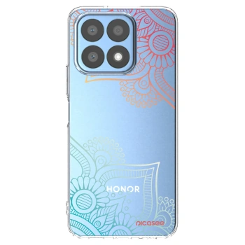 Picasee silikonowe przeźroczyste etui na Honor X8a - Flowers pattern