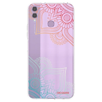 Picasee silikonowe przeźroczyste etui na Honor 8X - Flowers pattern
