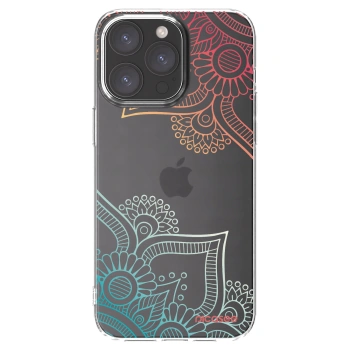 Picasee silikonowe przeźroczyste etui na Apple iPhone 15 Pro Max - Flowers pattern
