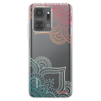 Picasee silikonowe przeźroczyste etui na Honor X7a - Flowers pattern