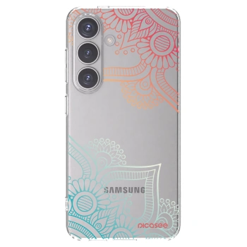 Picasee silikonowe przeźroczyste etui na Samsung Galaxy S24 S921B 5G - Flowers pattern
