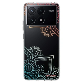 Picasee silikonowe przeźroczyste etui na Xiaomi Poco X6 Pro - Flowers pattern