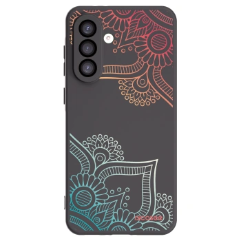 Picasee silikonowe czarne etui na Samsung Galaxy A26 5G A266B - Flowers pattern