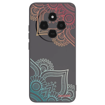 Picasee silikonowe czarne etui na Xiaomi Poco C75 - Flowers pattern
