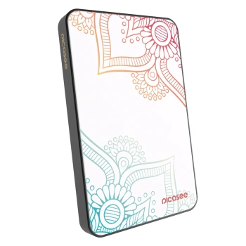 Powerbank z MagSafe 5 000 mAh Szary - Flowers pattern