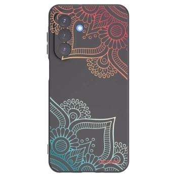 Picasee silikonowe czarne etui na Samsung Galaxy A17 5G - Flowers pattern