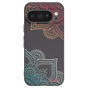 Picasee silikonowe czarne etui na Google Pixel 10 Pro - Flowers pattern