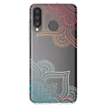 Picasee silikonowe przeźroczyste etui na Huawei P30 Lite - Flowers pattern
