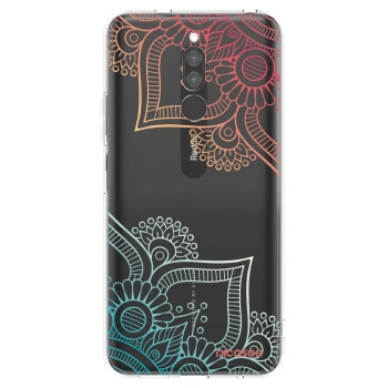 Picasee silikonowe przeźroczyste etui na Xiaomi Redmi 8 - Flowers pattern