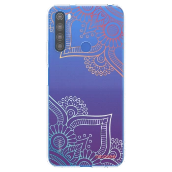 Picasee silikonowe przeźroczyste etui na Xiaomi Redmi Note 8T - Flowers pattern