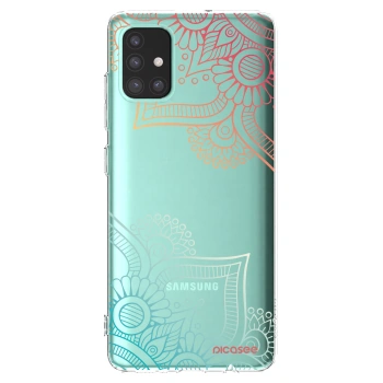 Picasee silikonowe przeźroczyste etui na Samsung Galaxy A51 A515F - Flowers pattern