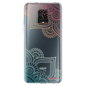 Picasee silikonowe przeźroczyste etui na Xiaomi Redmi Note 9S - Flowers pattern