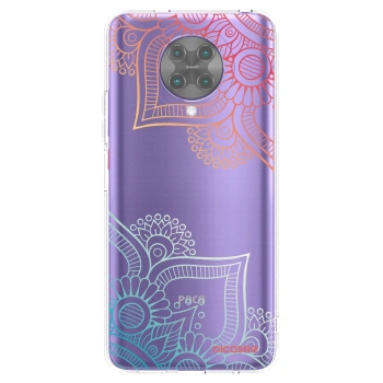 Picasee silikonowe przeźroczyste etui na Xiaomi Poco F2 Pro - Flowers pattern
