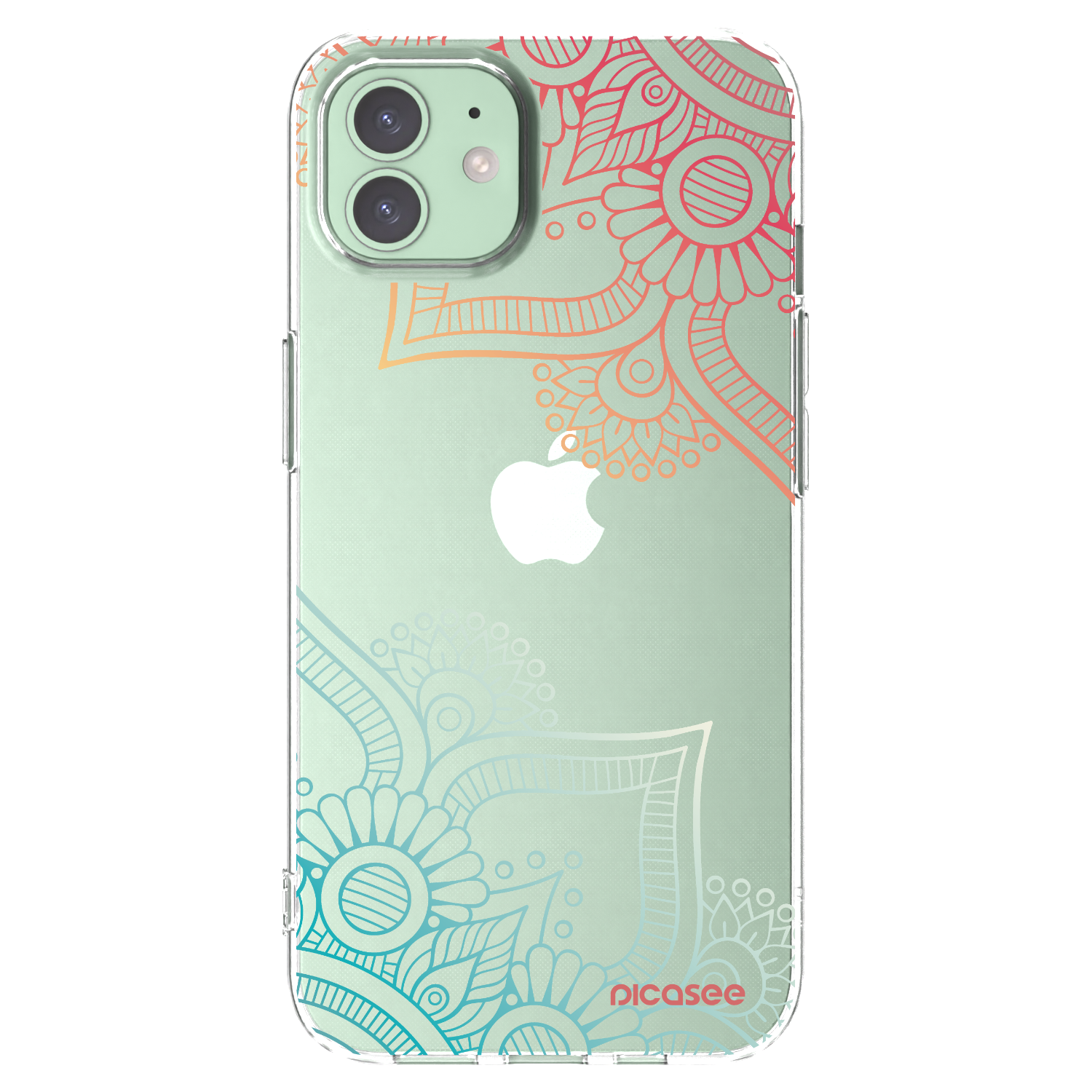 Picasee silikonowe przeźroczyste etui na Apple iPhone 12 - Flowers pattern